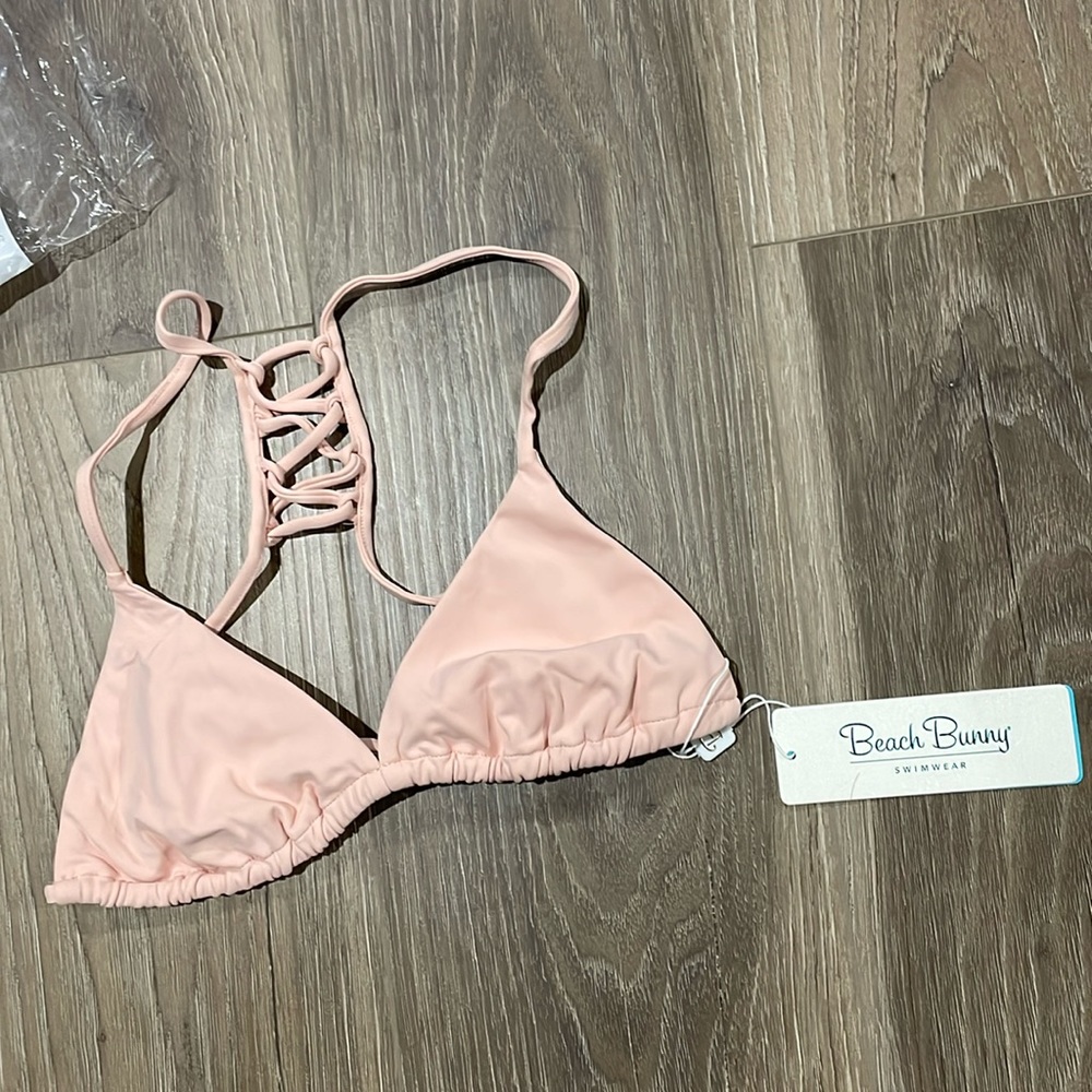 NWT Beach Bunny racerback tri top bikini